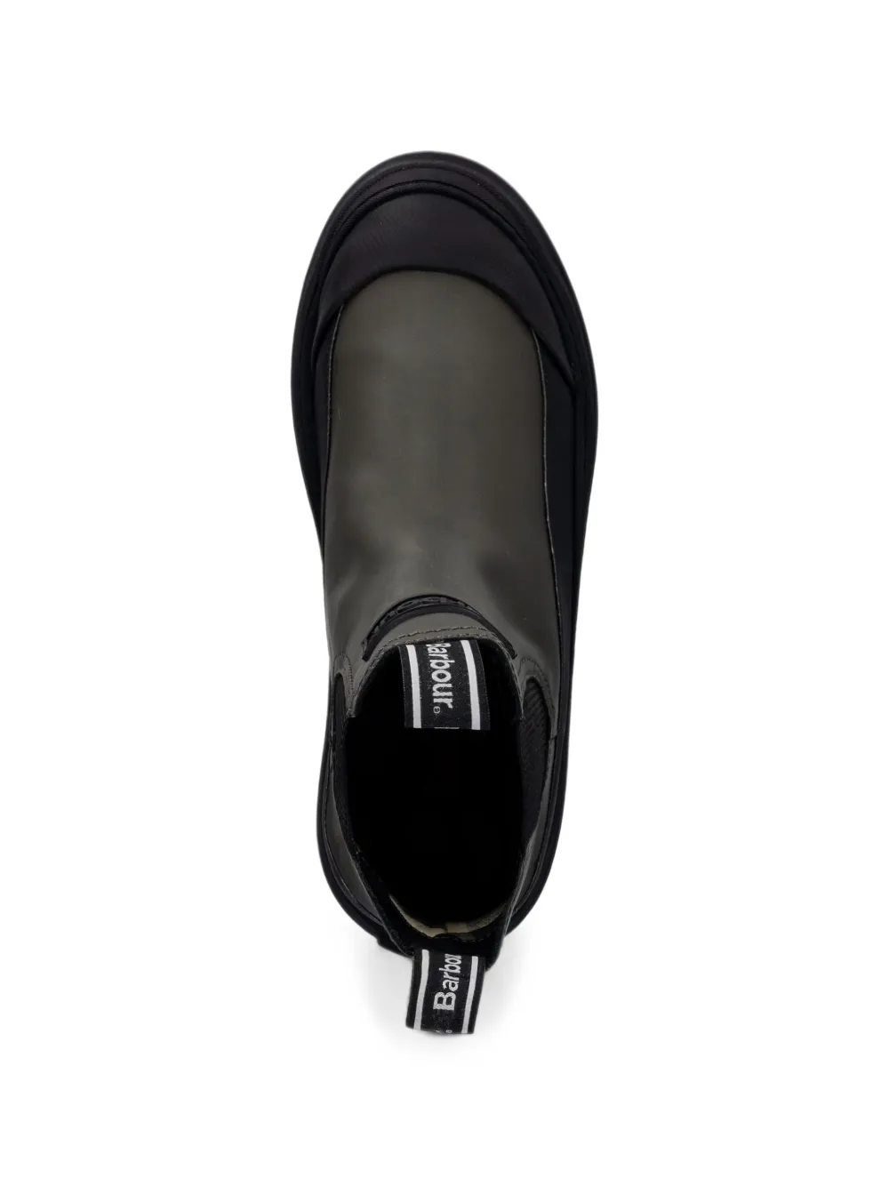 Barbour Harriety logo-patch panelled Chelsea boots Groen