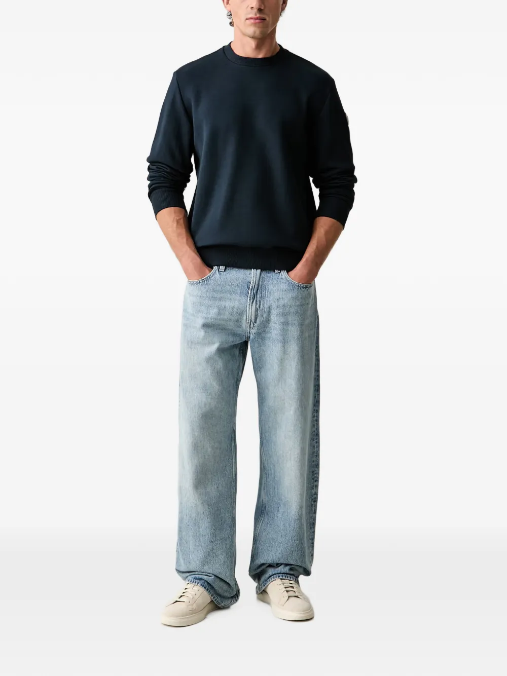 Colmar Sweater met logopatch Blauw