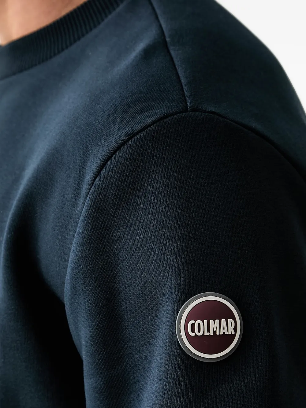 Colmar Sweater met logopatch Blauw