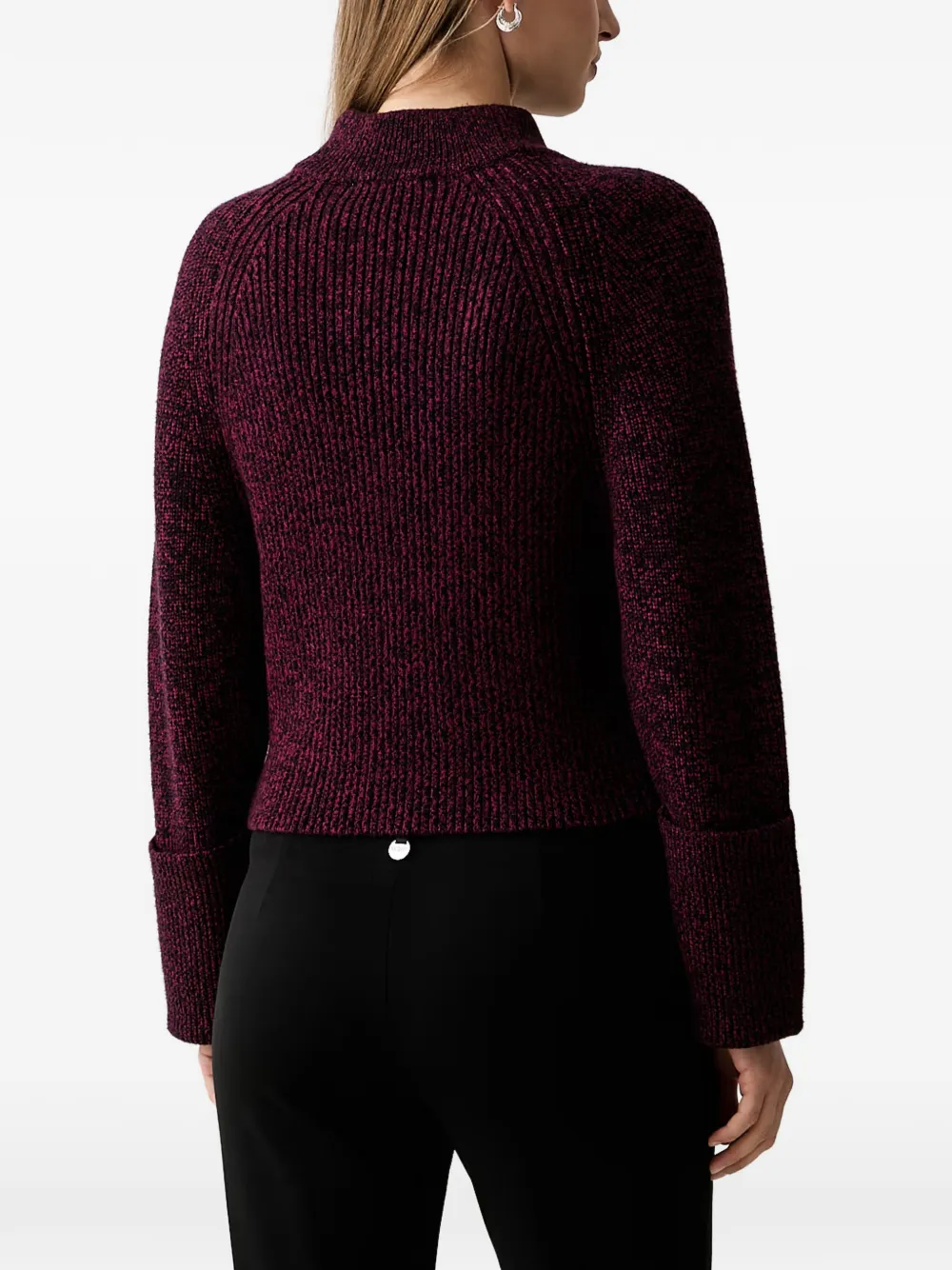 DKNY Ribgebreide trui met raglan mouwen Rood