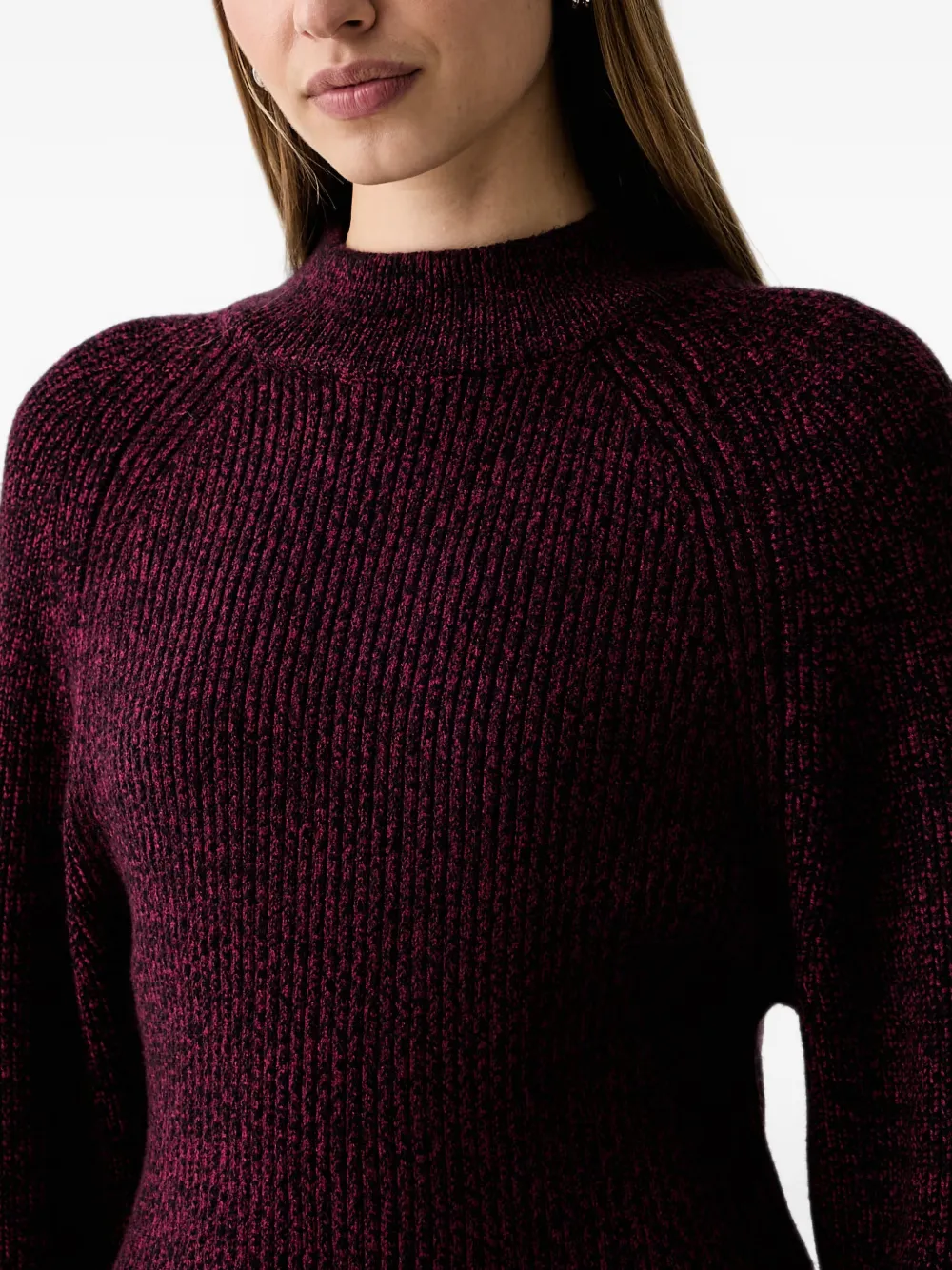 DKNY Ribgebreide trui met raglan mouwen Rood
