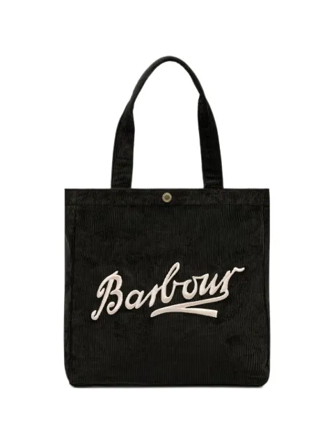 Barbour Carrick Cord logo-embroidered tote bag