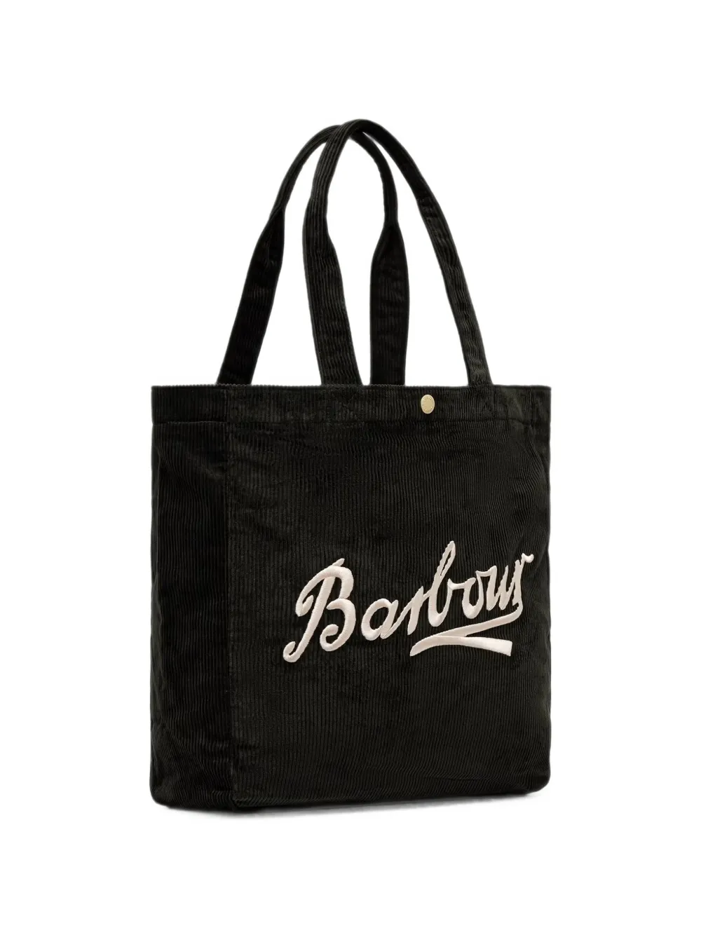 Barbour Carrick Cord logo-embroidered tote bag Groen