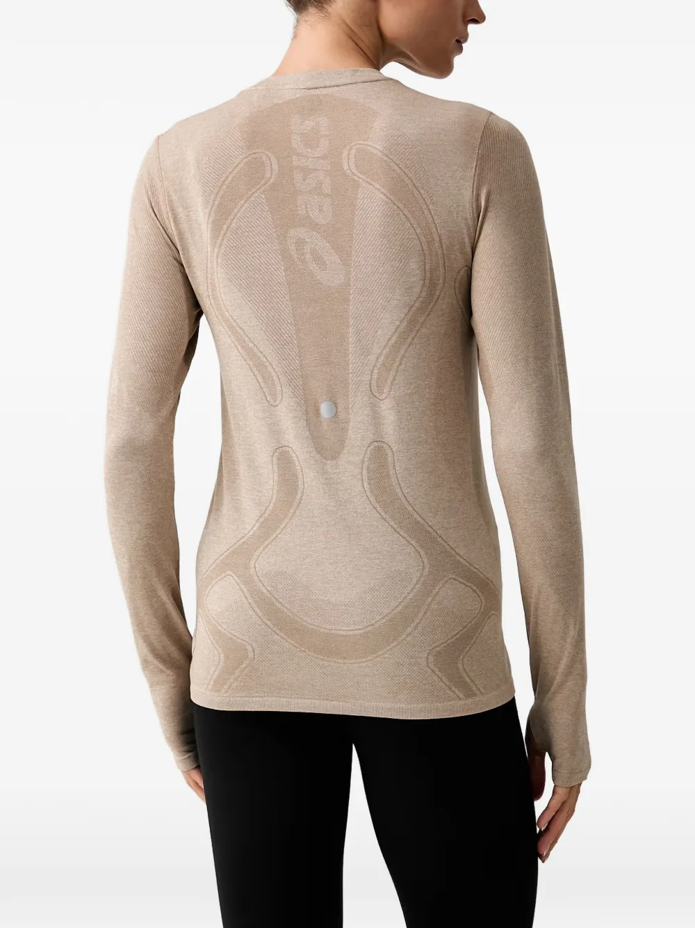 ASICS Road naadloos T-shirt met lange mouwen Beige