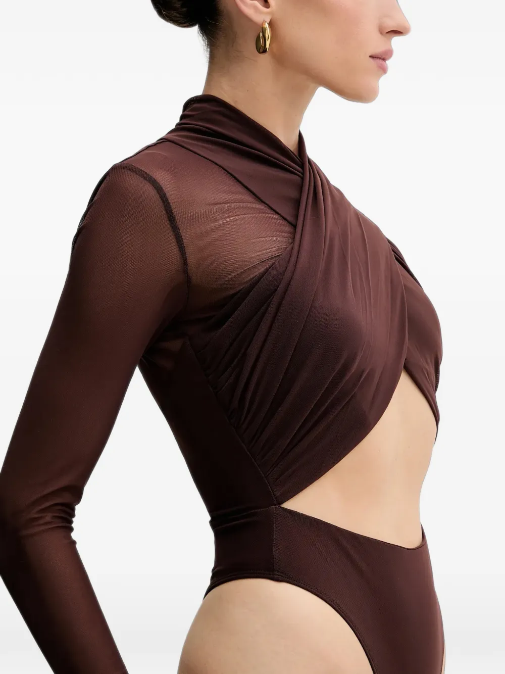 Bardot Aliyah body met uitgesneden details Bruin