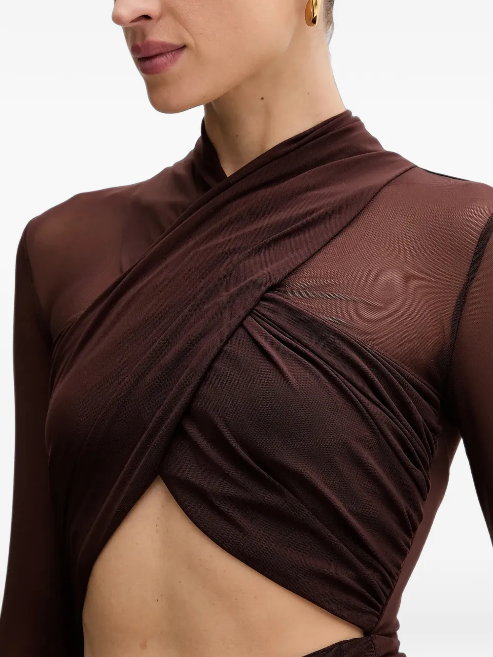 Bardot Aliyah body met uitgesneden details Bruin