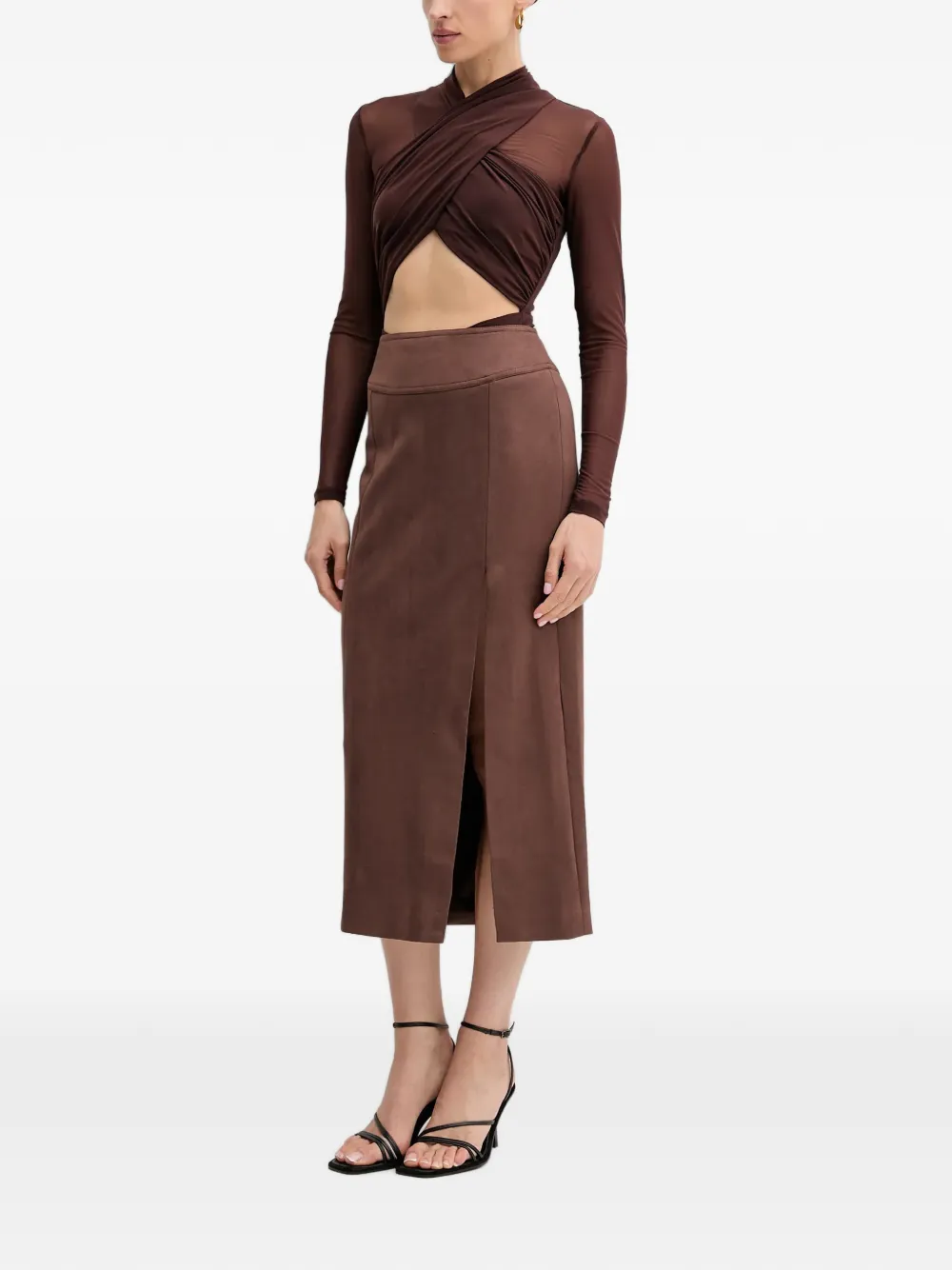 Bardot Aliyah body met uitgesneden details Bruin