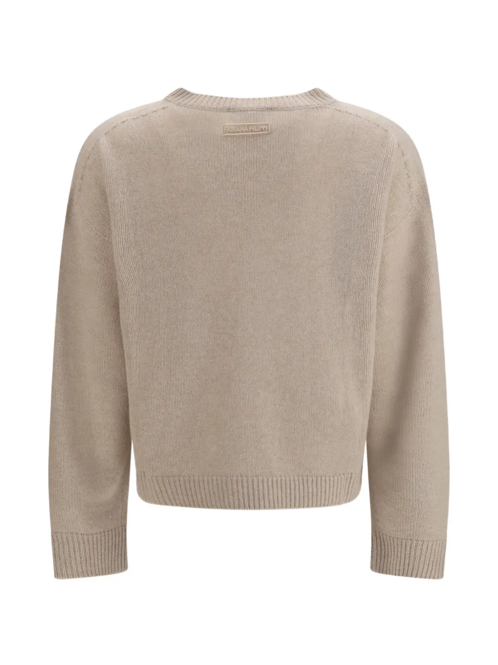 Fabiana Filippi Kasjmier trui met ronde hals Beige
