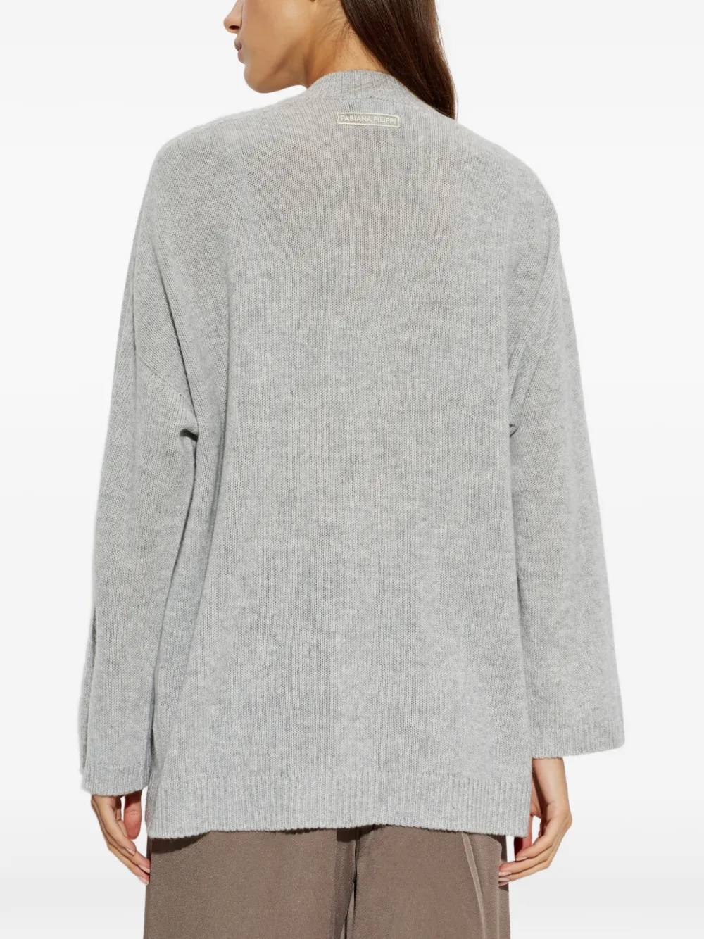 Fabiana Filippi Kasjmier vest met geknoopt detail Grijs
