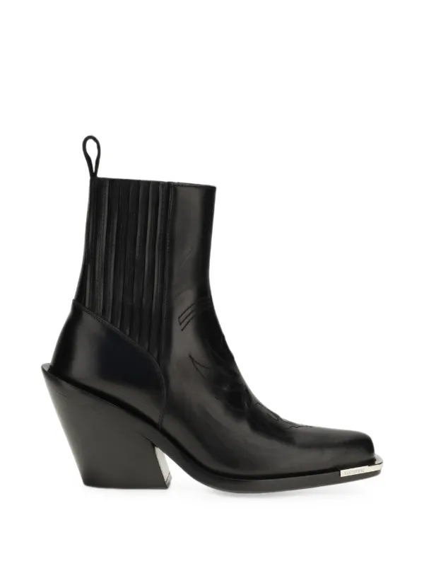 Rabanne Western Ankle Boots in Black