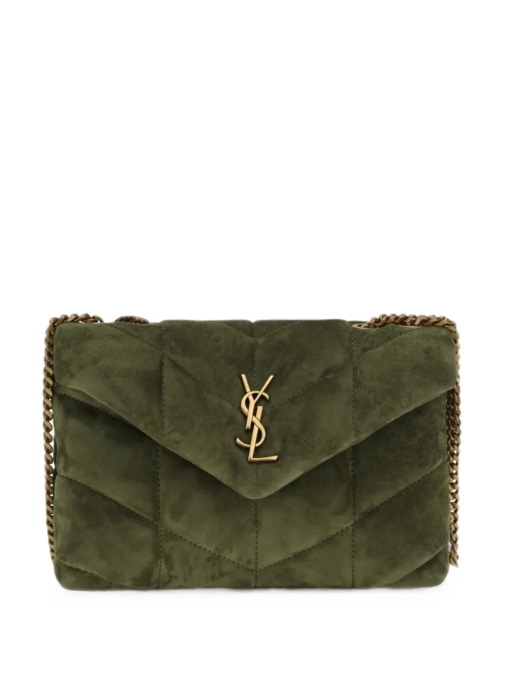 Saint Laurent Borsa a spalla Loulou mini - Verde