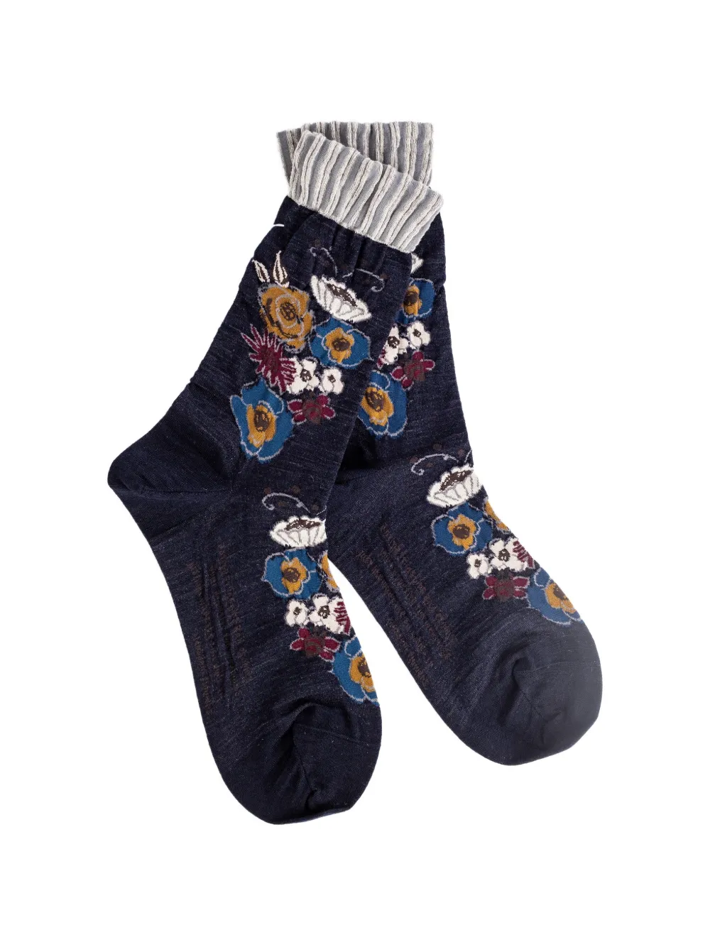 Antipast floral-intarsia knitted socks