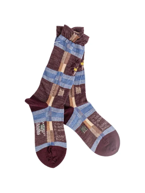 Antipast check-pattern ruffled socks