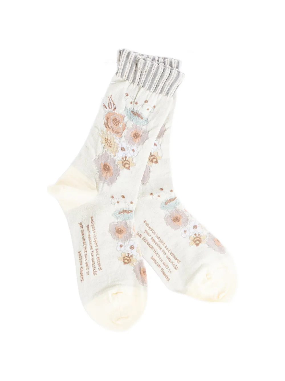 Antipast floral-knit ribbed socks
