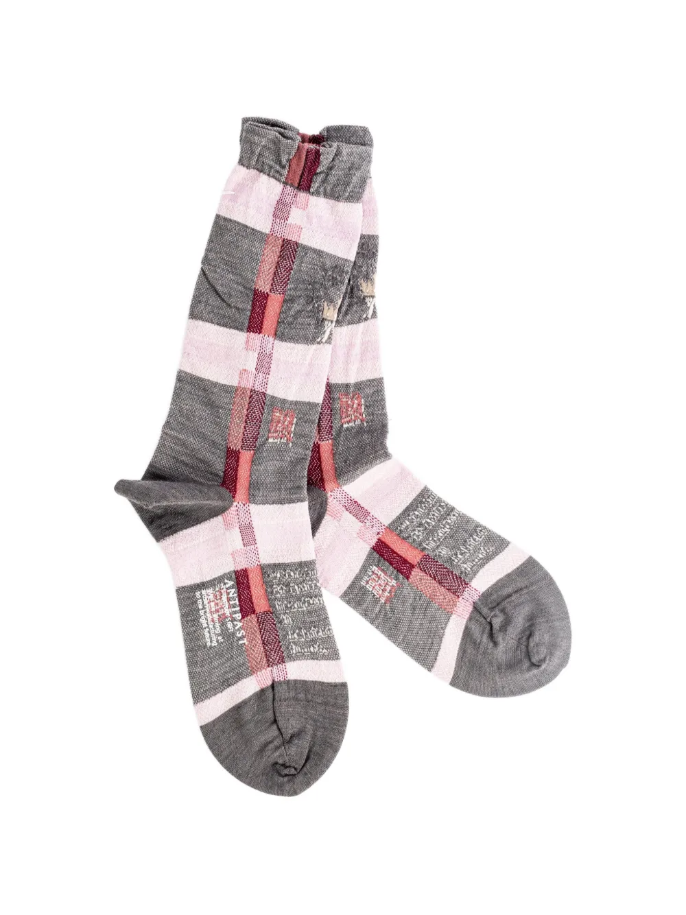 Antipast check-pattern knitted socks