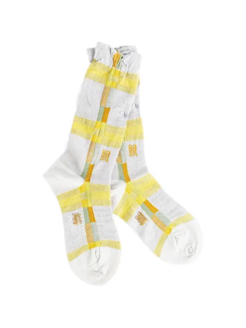 Antipast check-pattern knitted socks