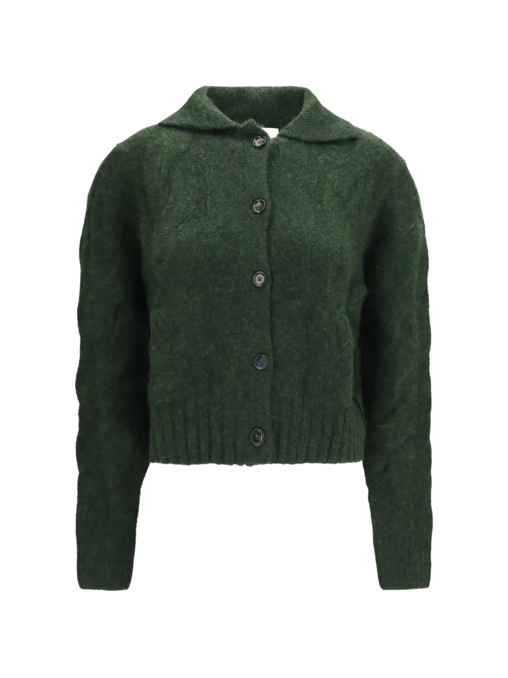 Allude cable-knit button-up cardigan - Verde