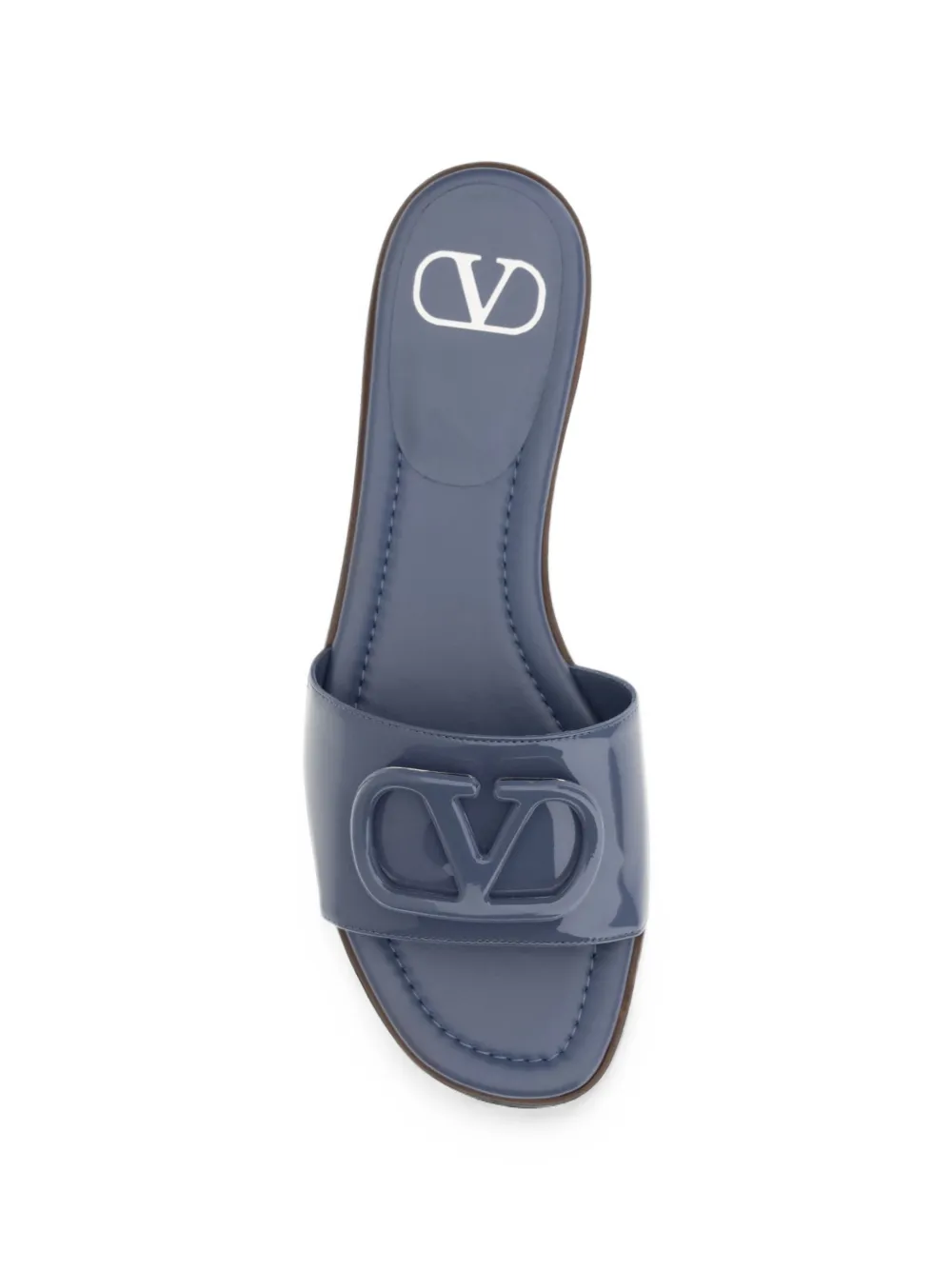 Valentino Garavani VLogo Signature leather sandals Blauw