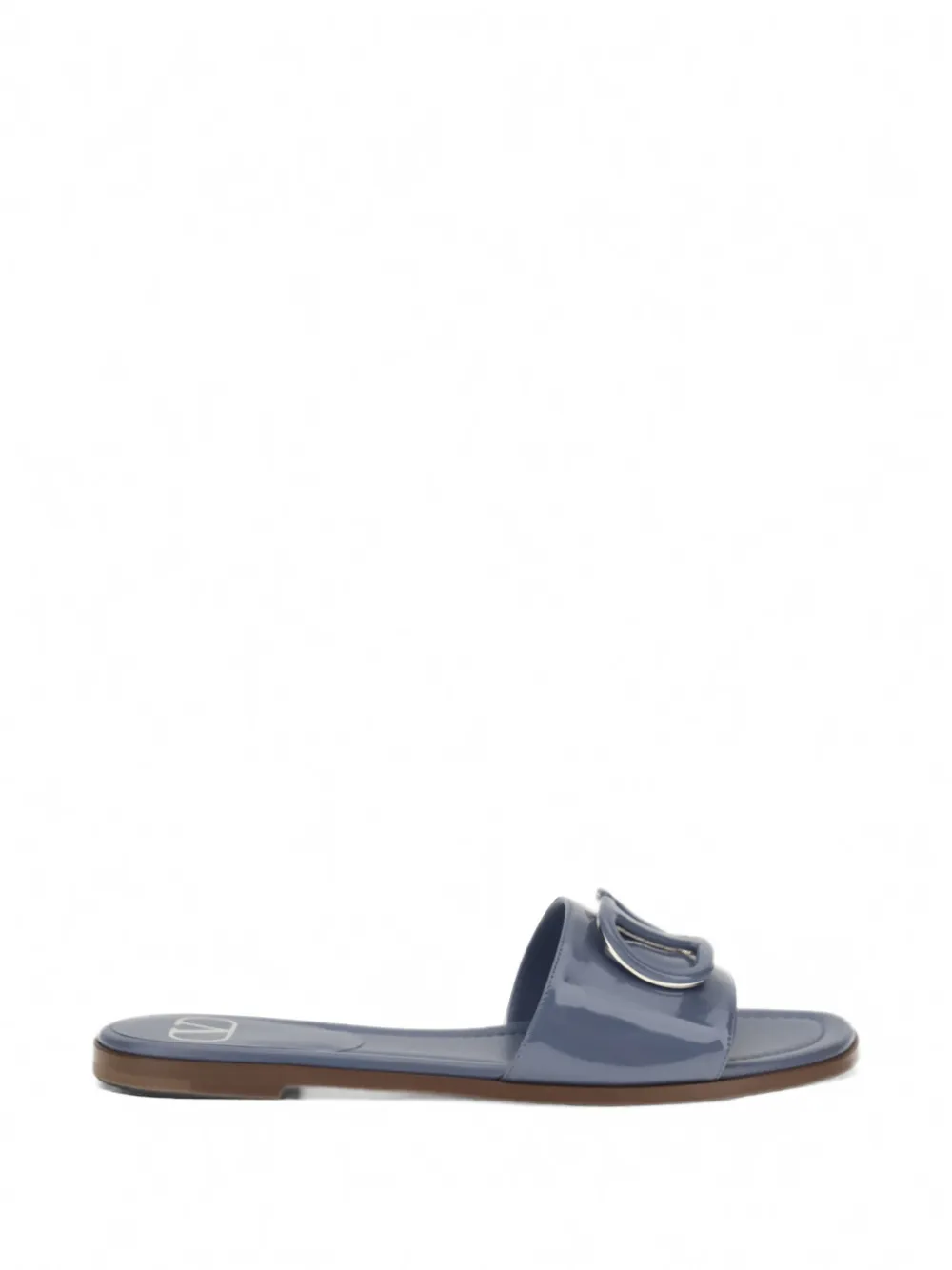 Valentino Garavani VLogo Signature leather sandals Blauw