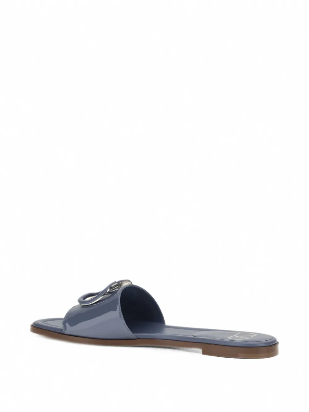 Valentino Garavani VLogo Signature leather sandals Blauw