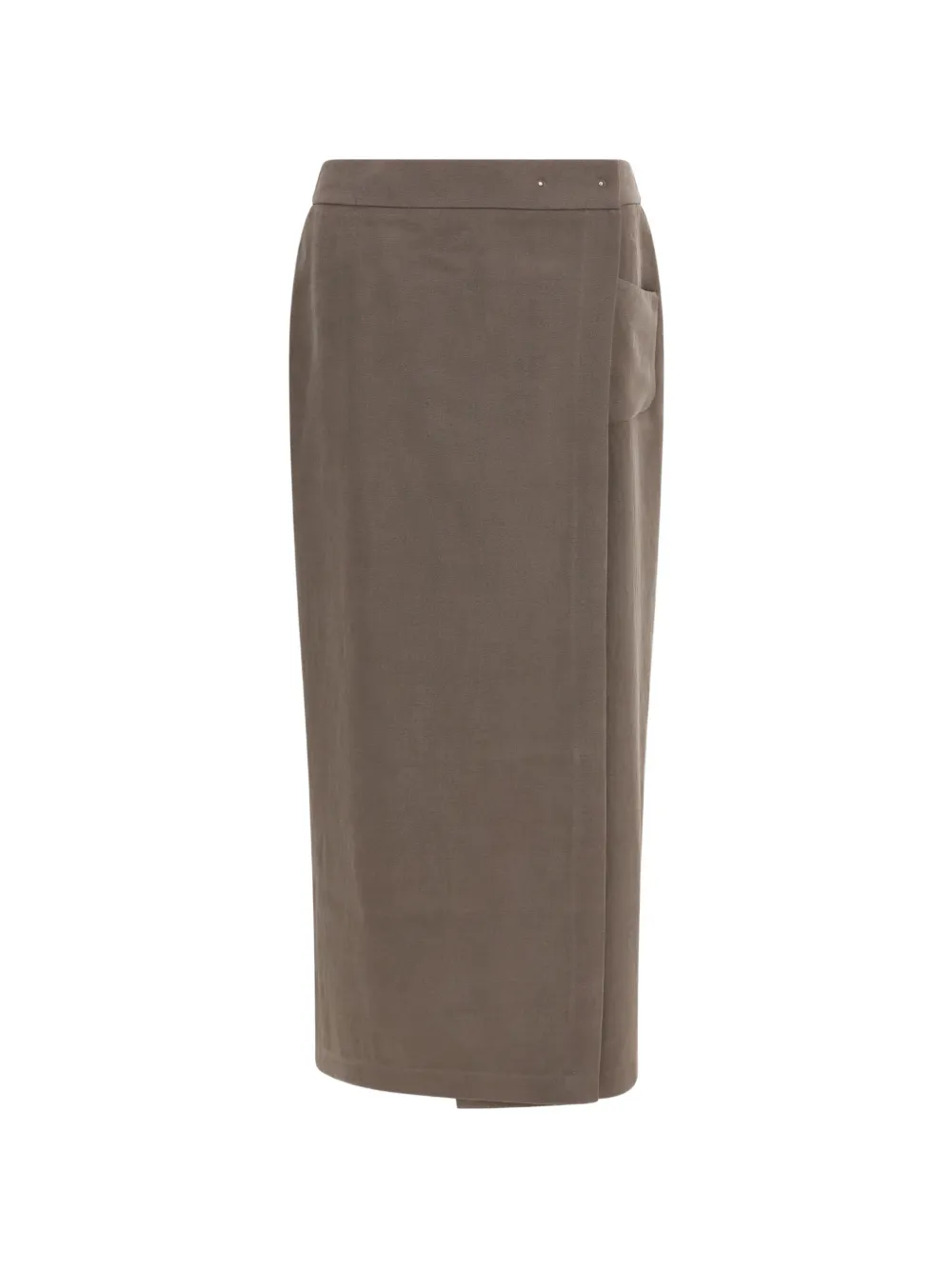 Giorgio Armani wrap patch-pocket maxi skirt - Marrone