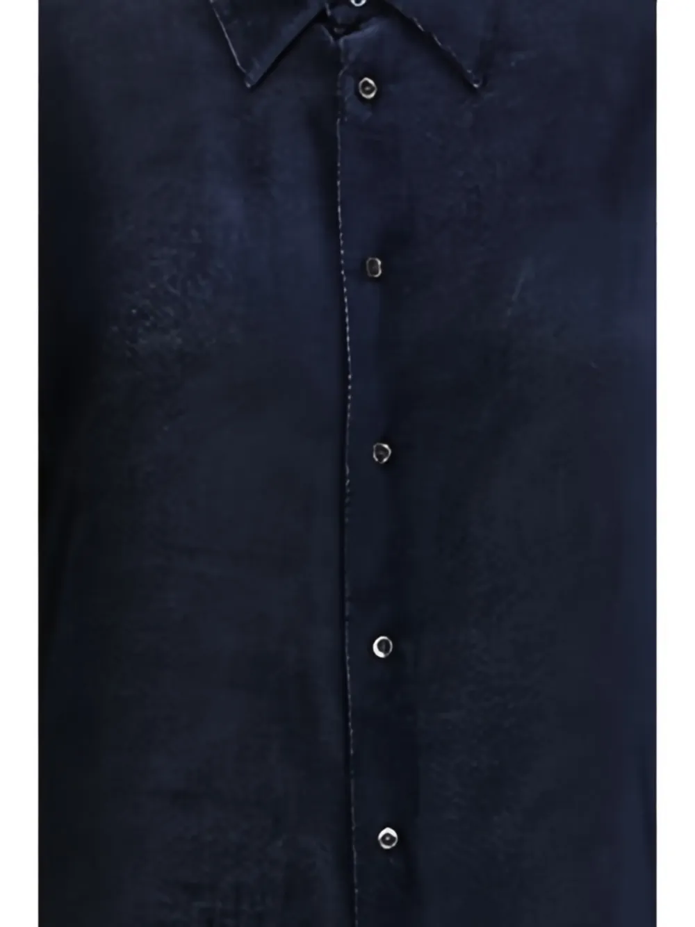 Giorgio Armani Devoré fluwelen twill overhemd Blauw