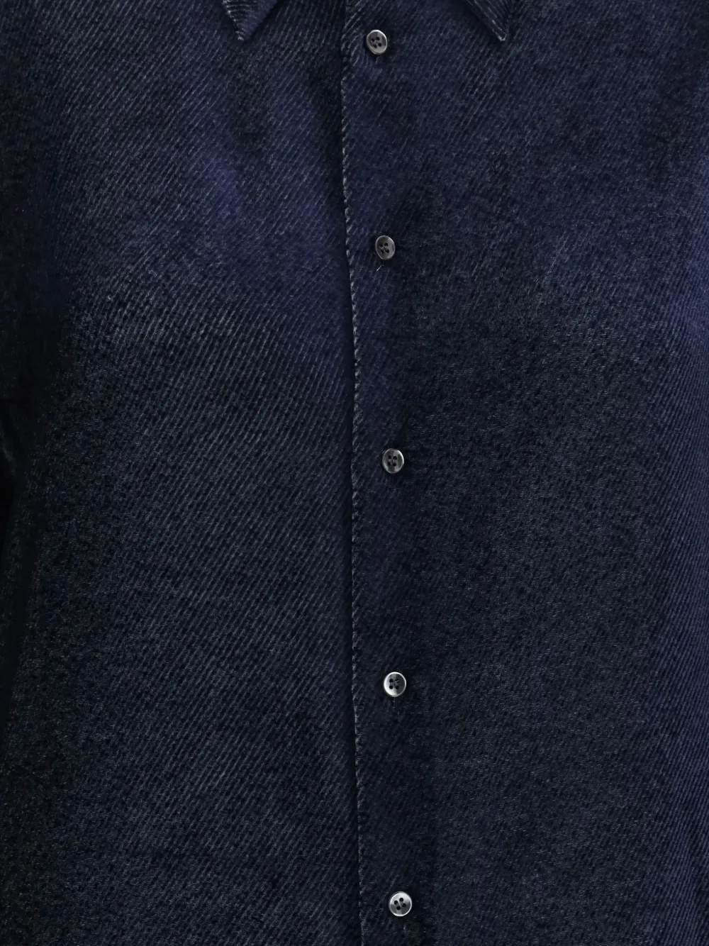 Giorgio Armani Devoré fluwelen twill overhemd Blauw
