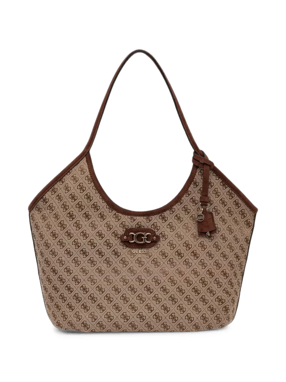 GUESS USA Samantha monogram-print logo-plaque tote bag - Toni neutri