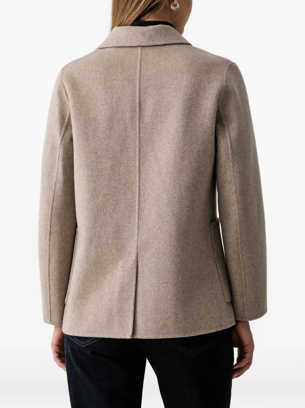 Gant Blazer met dubbele rij knopen en puntige revers Beige