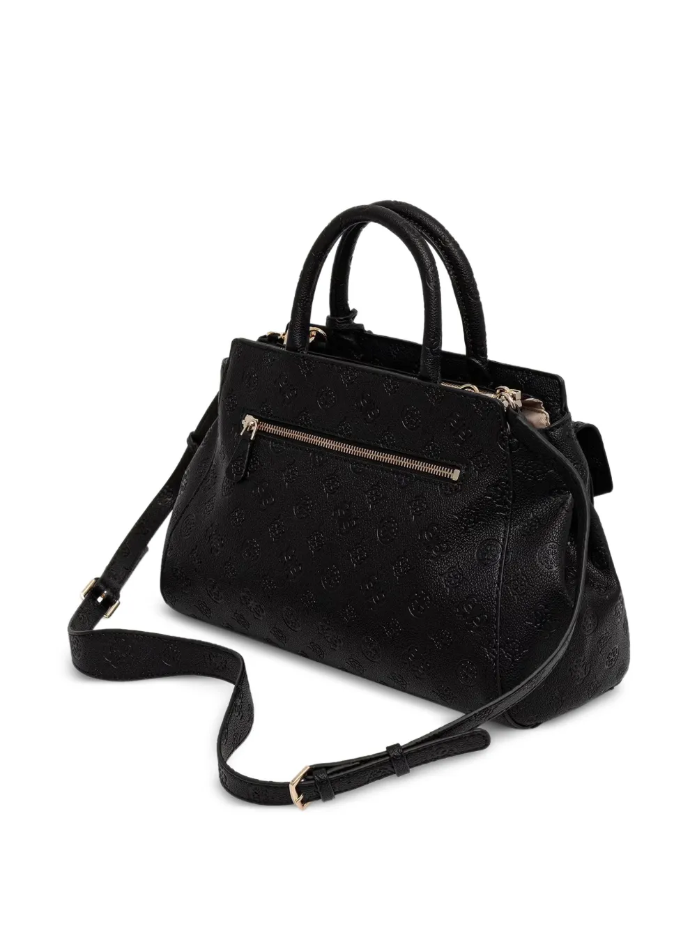 GUESS USA Blake shopper met logo-reliëf en voorzak Zwart