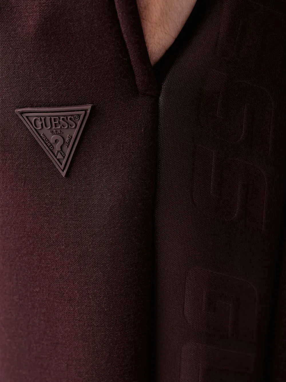 GUESS USA Trainingsbroek met logopatch Rood
