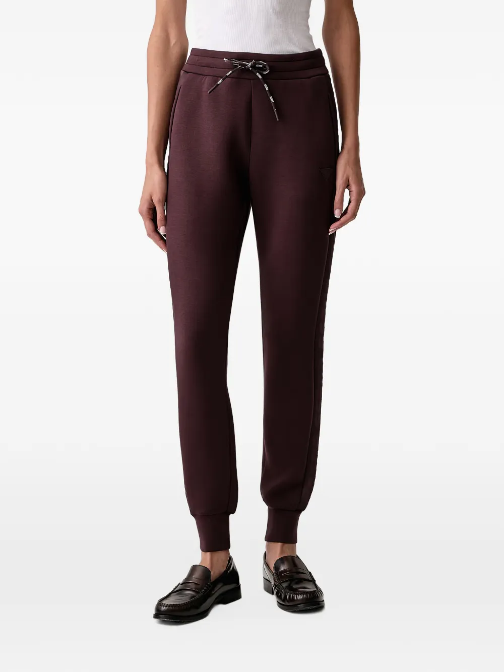 GUESS USA logo-patch drawstring track pants - Rot