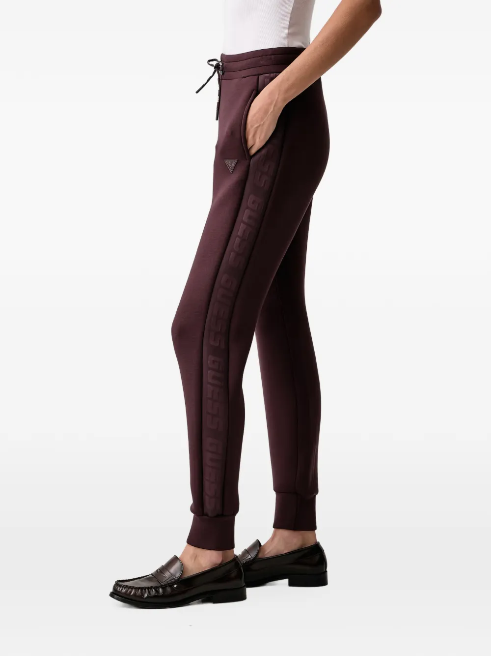 GUESS USA Trainingsbroek met logopatch Rood