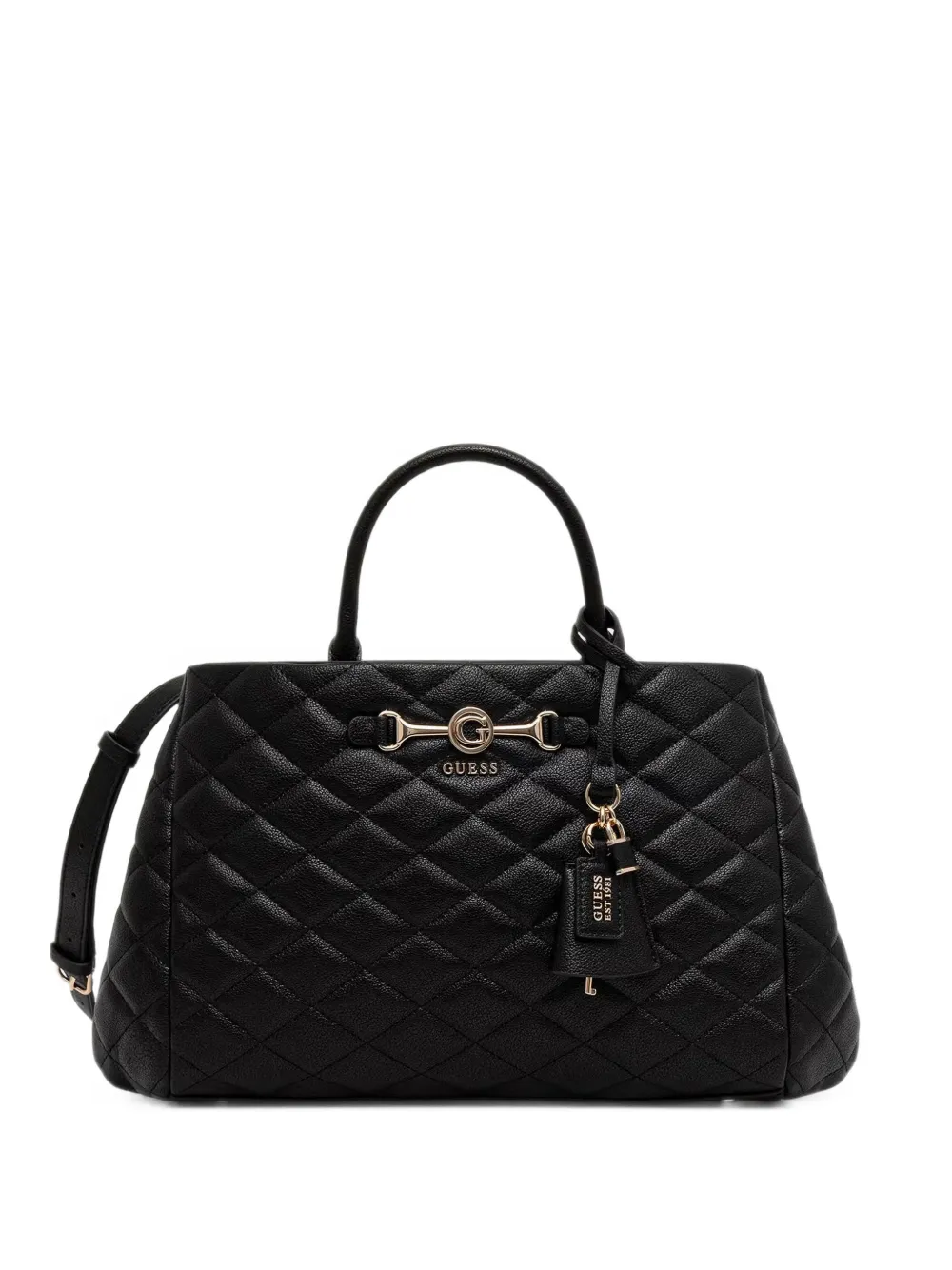 GUESS USA quilted logo-plaque tote bag - Nero