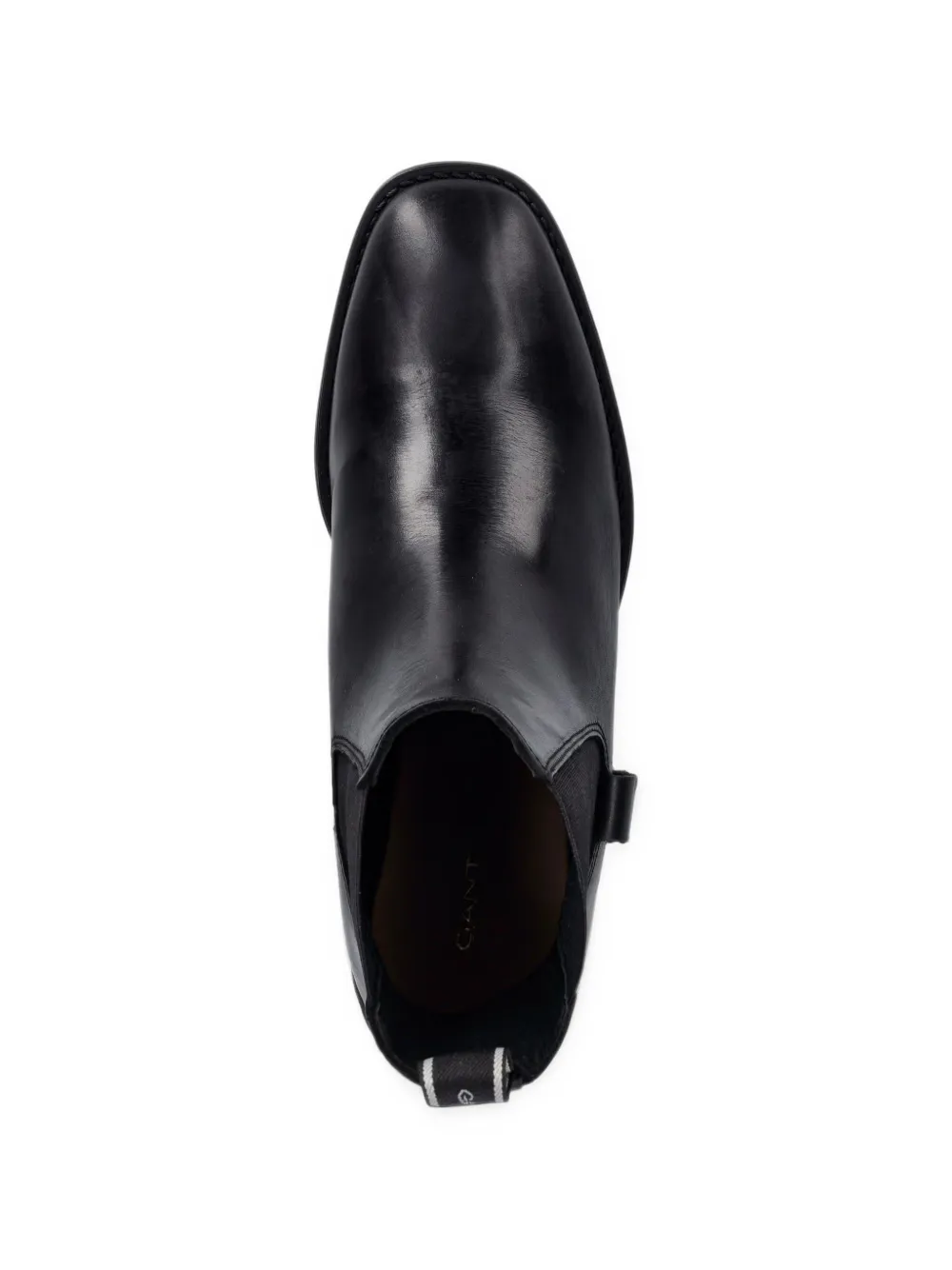 Gant Elasticated-side Leather Ankle Boots In Black