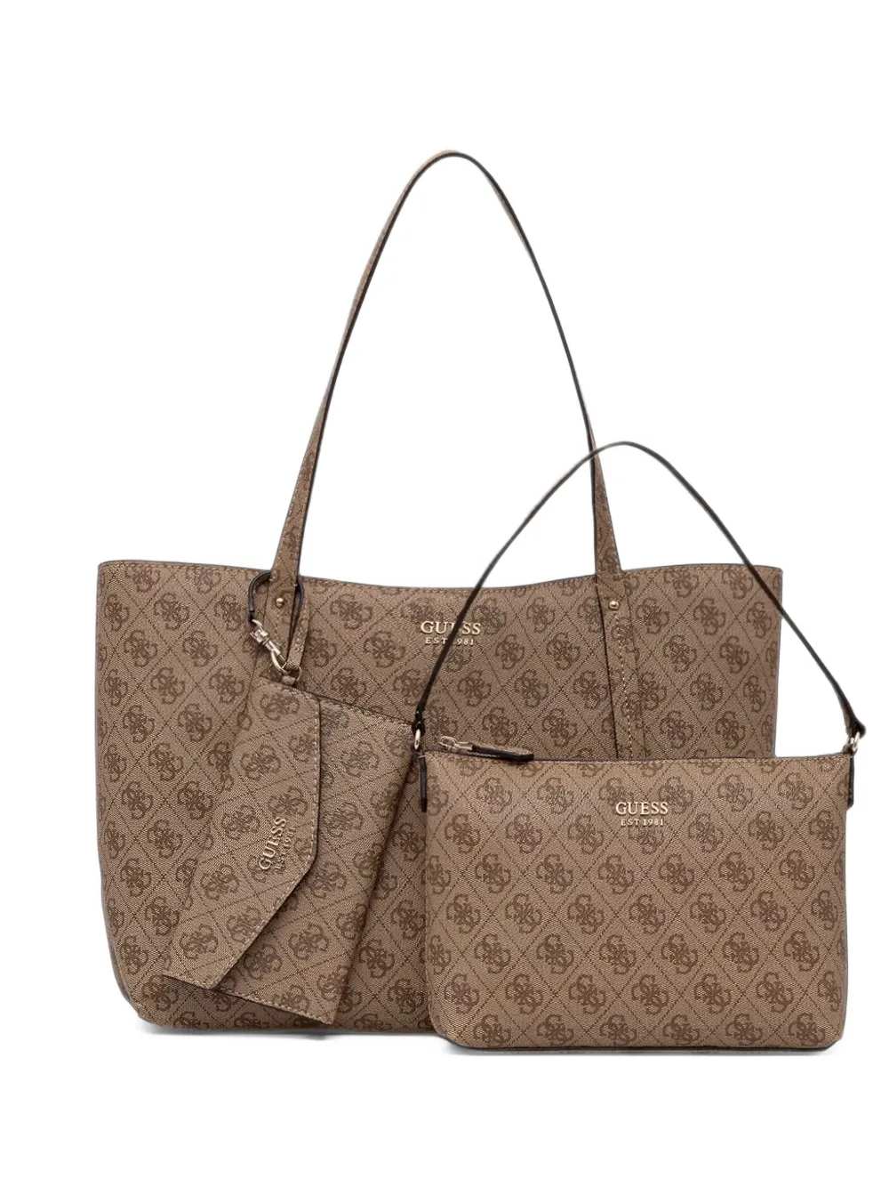 GUESS USA Brenton monogram-print tote bag - Braun