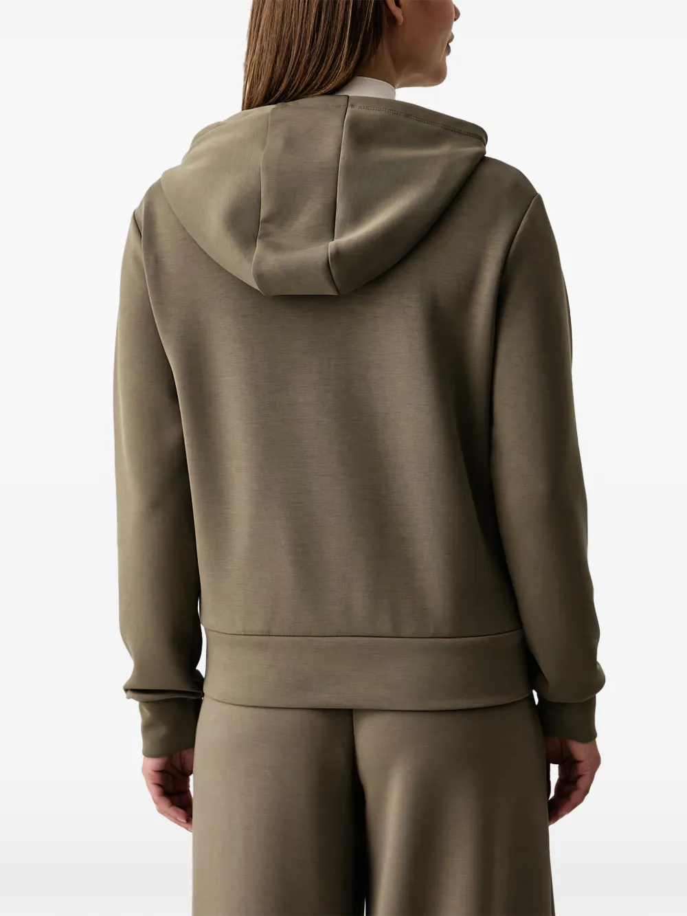GUESS USA logo-plaque zip-up hoodie Groen