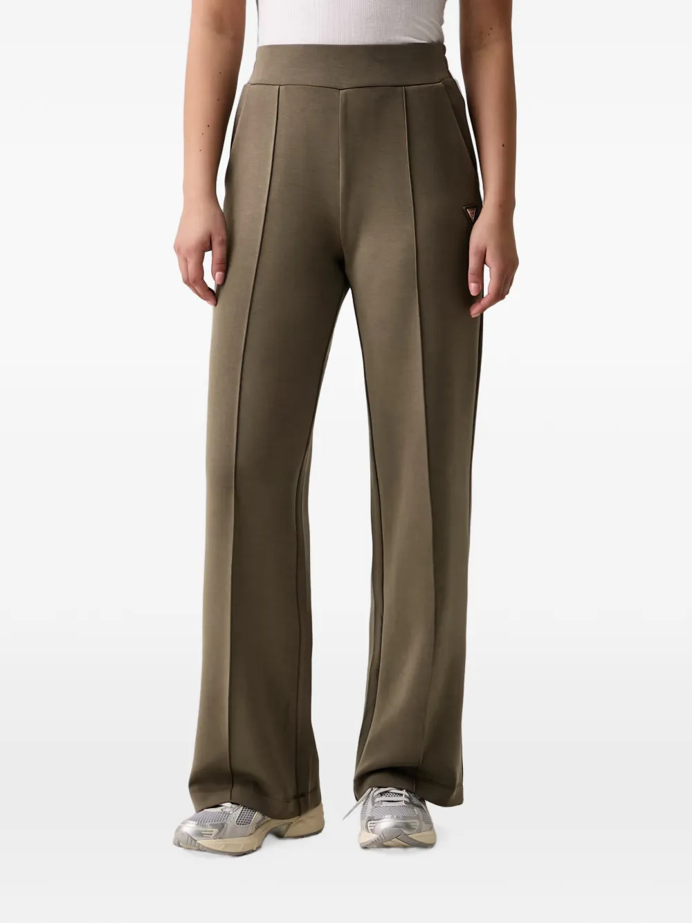 GUESS USA Pantaloni sportivi Olympe con logo e nervature - Verde