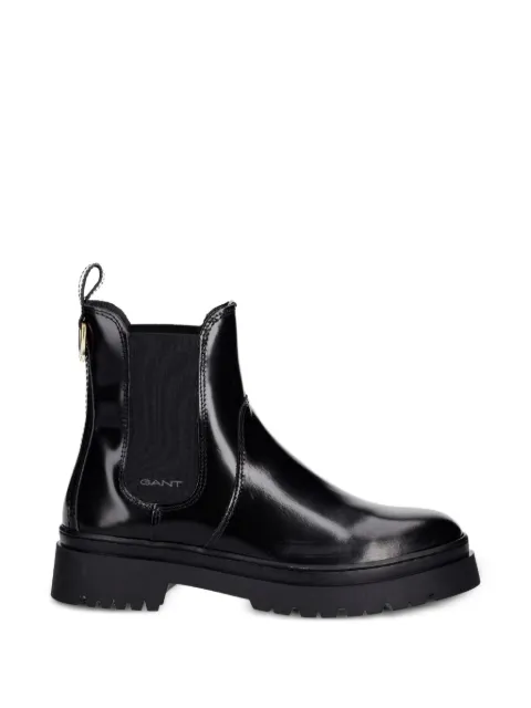 Gant patent-finish chelsea boots