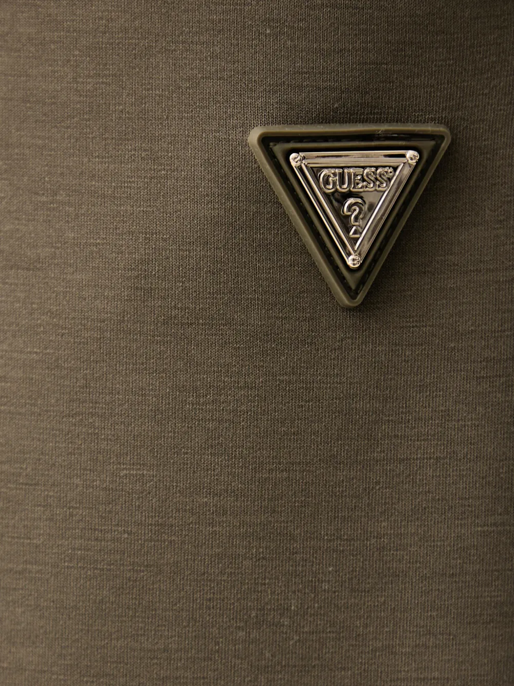 GUESS USA Trainingsbroek met wijde pijpen en logo-plakkaat Groen