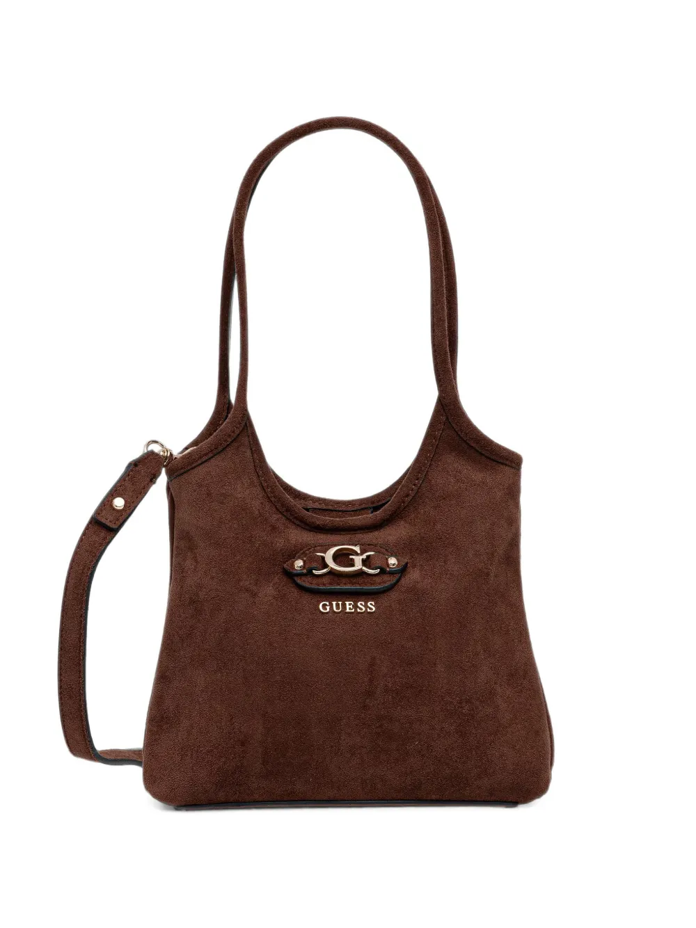 GUESS USA mini Samantha logo-plaque tote bag - Marrone