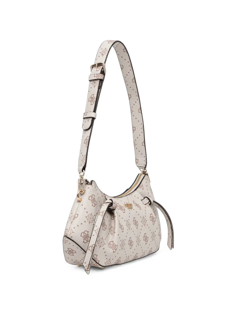 GUESS USA Allegra schoudertas met monogramprint en logoplakkaat Wit