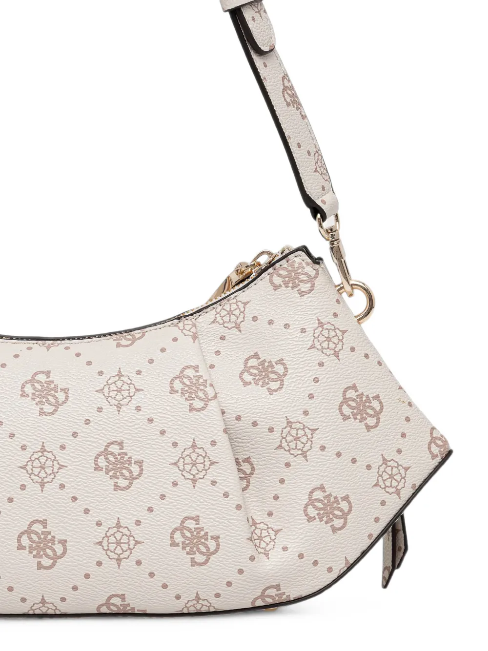 GUESS USA Allegra schoudertas met monogramprint en logoplakkaat Wit