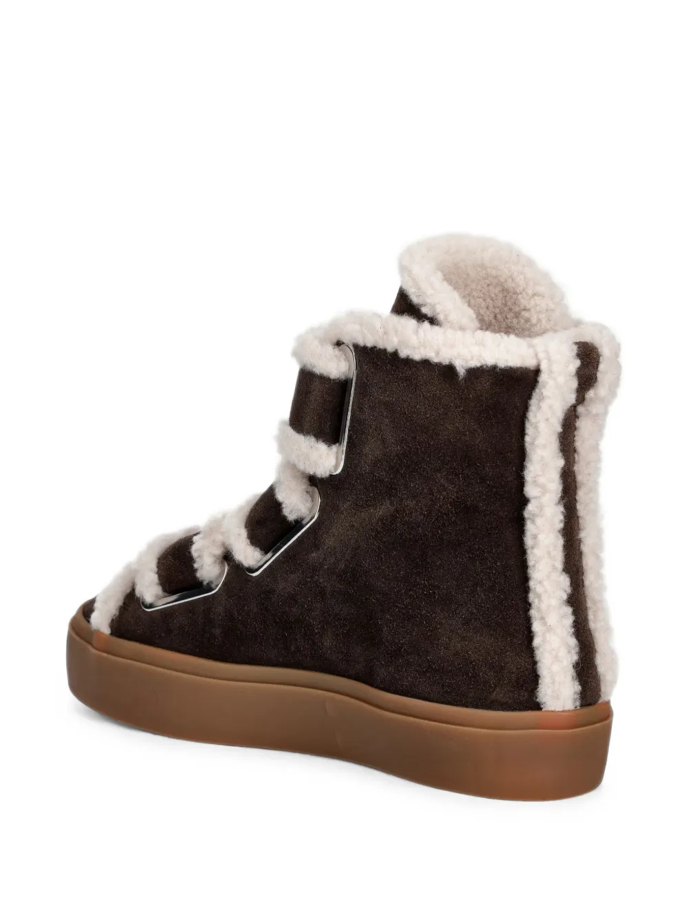 Inuikii shearling-trim touch-strap sneakers Bruin