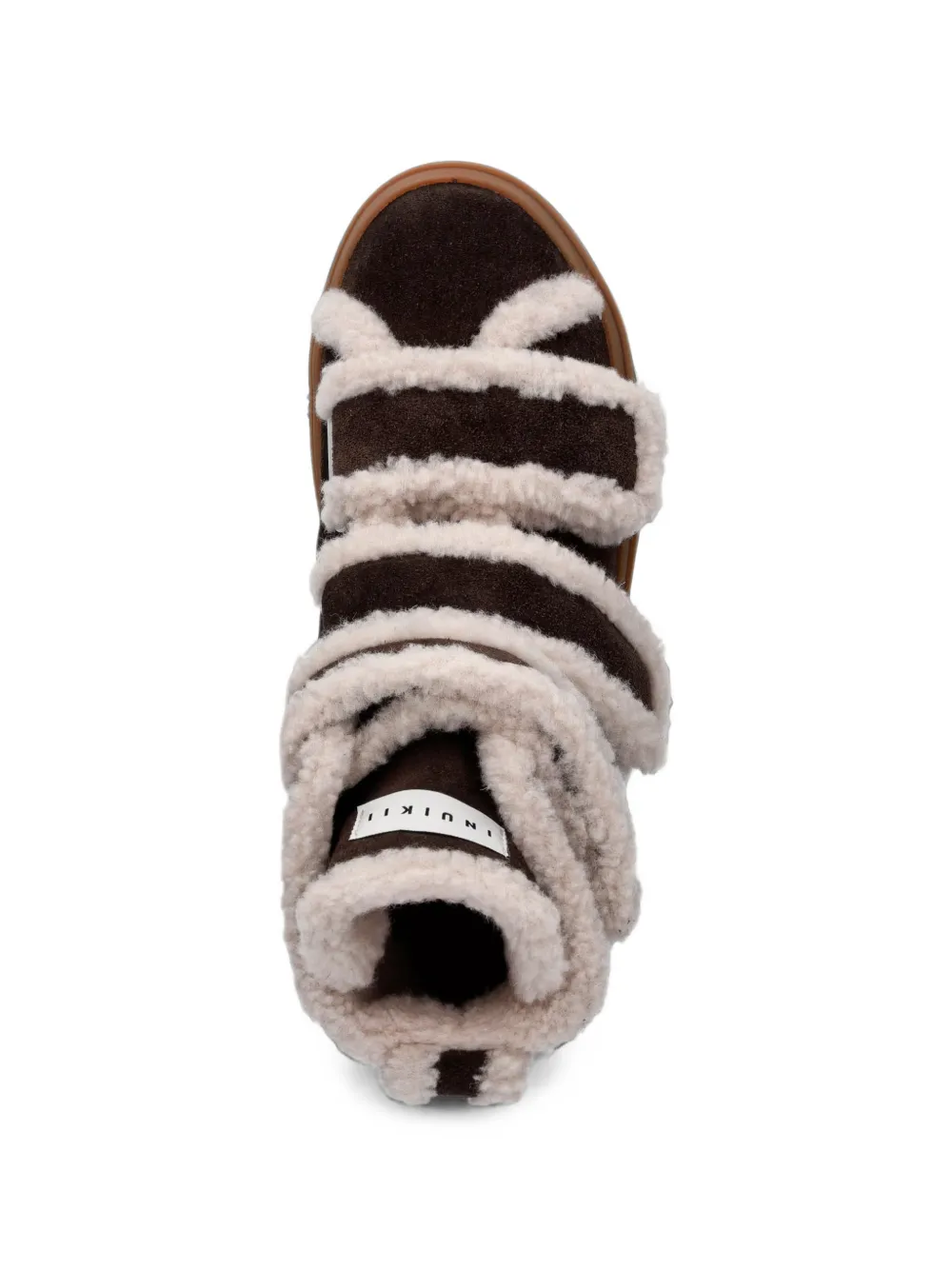 Inuikii shearling-trim touch-strap sneakers Bruin