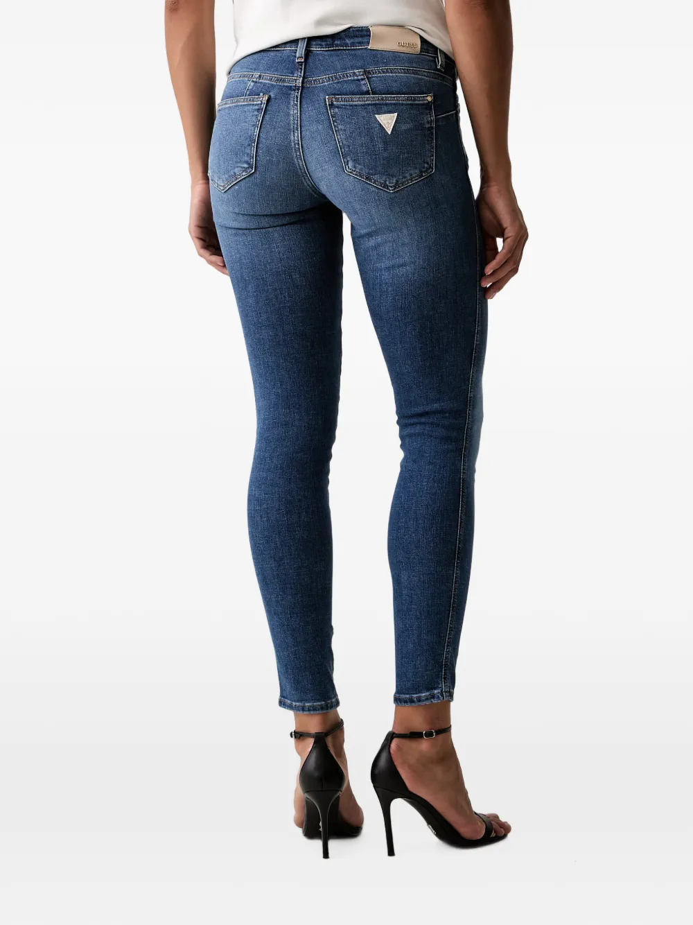 GUESS USA Skinny jeans met vervaagd effect Blauw