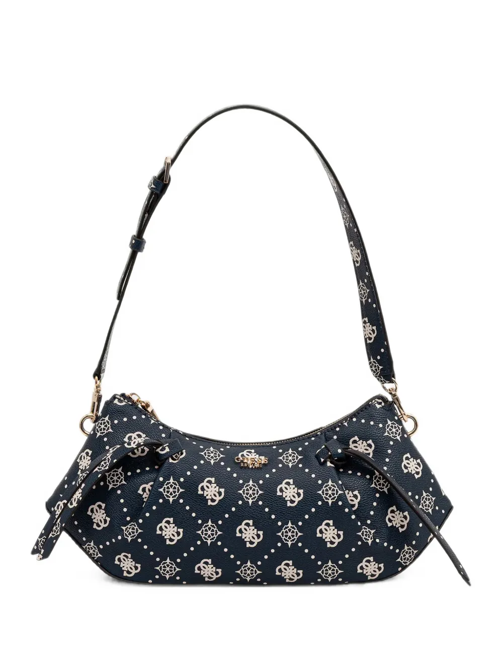 GUESS USA Allegra monogram-print logo-plaque shoulder bag - Blu