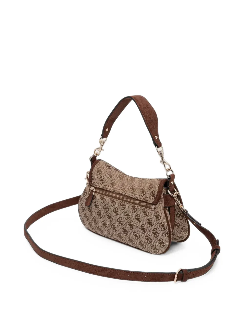 GUESS USA Samantha schoudertas met monogram-print Beige