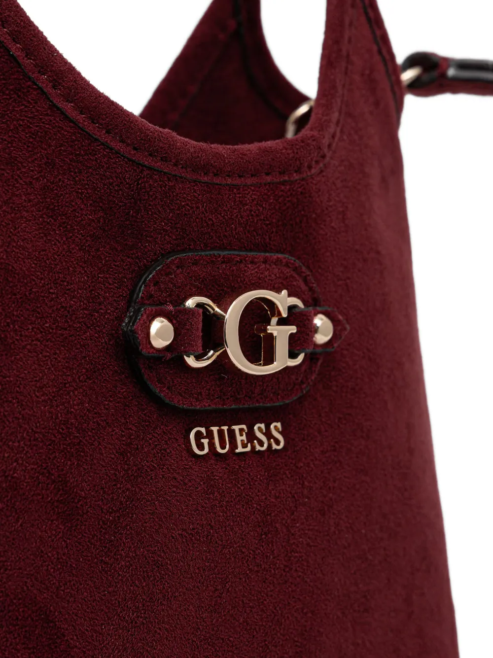 GUESS USA mini Samantha logo-plaque shoulder bag Rood