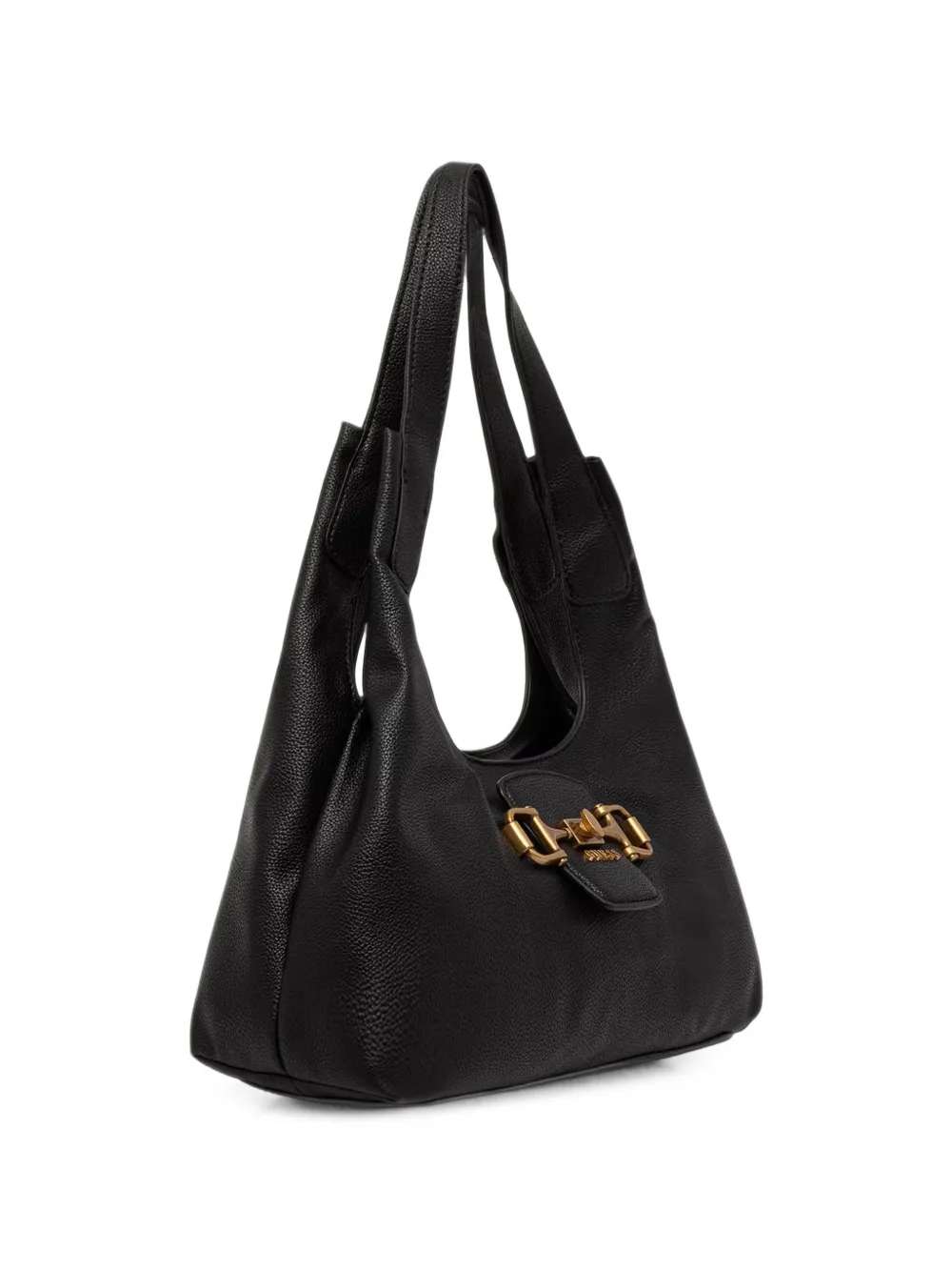 GUESS USA Sunset schoudertas met horsebit-detail Zwart